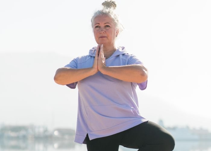 woman completes balance training sarasota